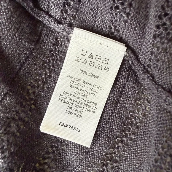 Nanette Lepore 100% Linen Open Front Cardigan - Picture 6 of 9